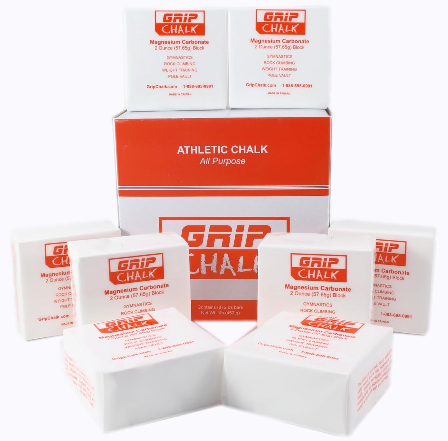 FAZ BRAND Grip Gym Chalk Gymnastics, Rock Climbing, Power Lifting, Crossfit No Slip, No Moisture Chalk